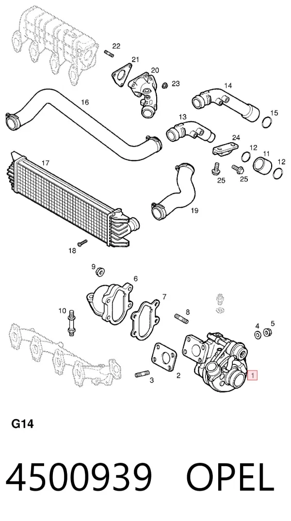 Turbocompresor 4500939 Opel