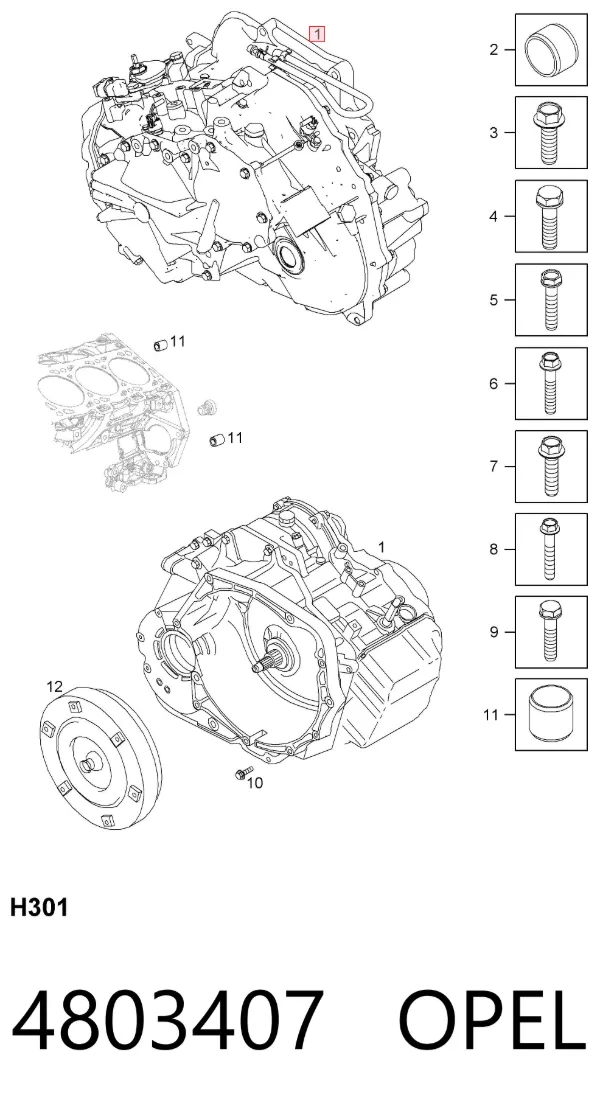 Caja de cambios automática 4803407 Opel