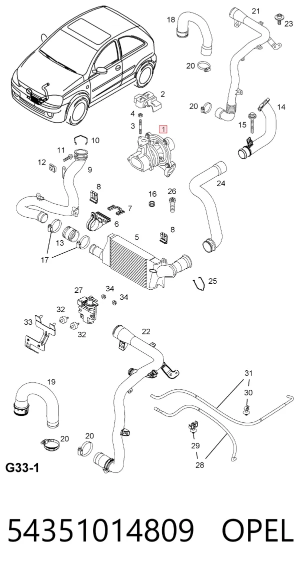 Turbocompresor 54351014809 Opel
