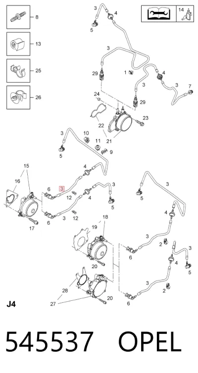 Manguera de freno OPEL 545537