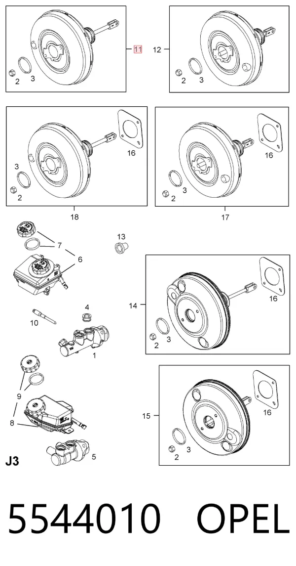 Servofreno 5544010 Opel