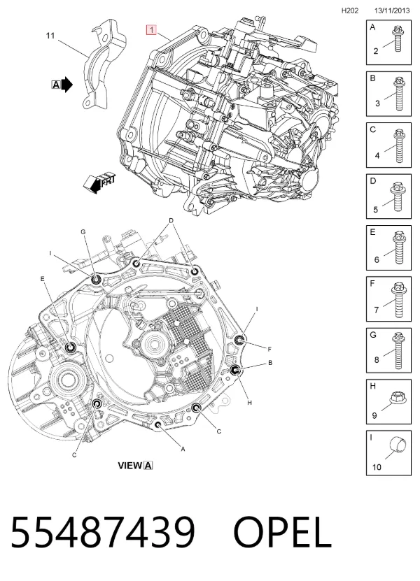 Caja de cambios Opel Mokka I