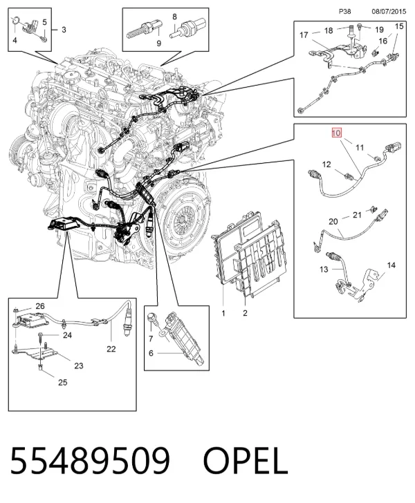 Sonda lambda 55489509 Opel