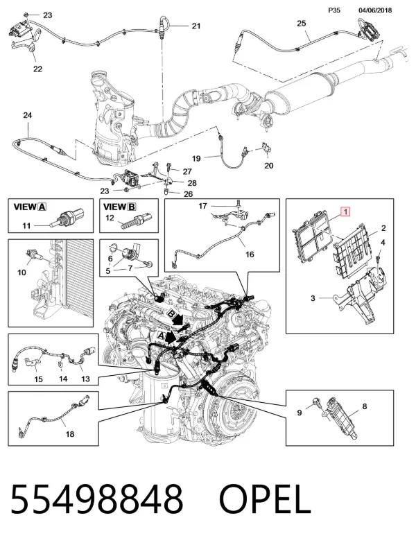 ECU 55498848 Opel