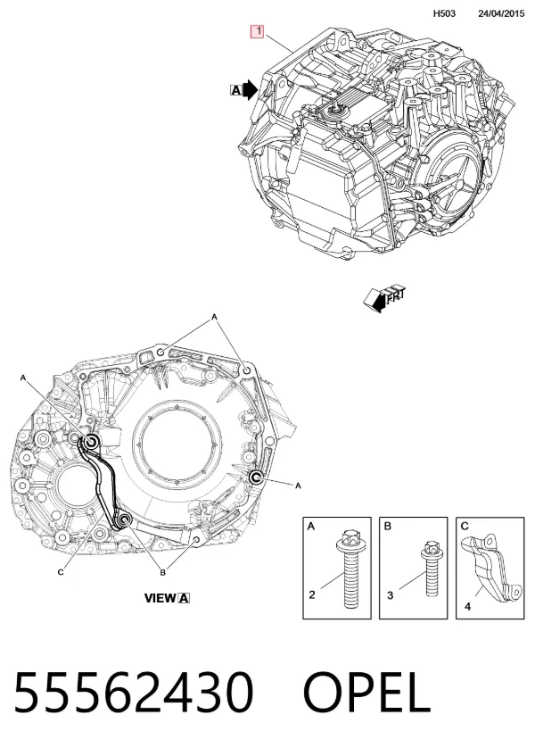 Caja de cambios automática 55562430 Opel