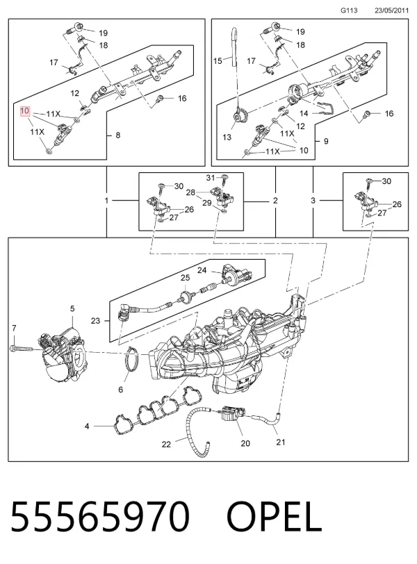 Inyector 55565970 Opel