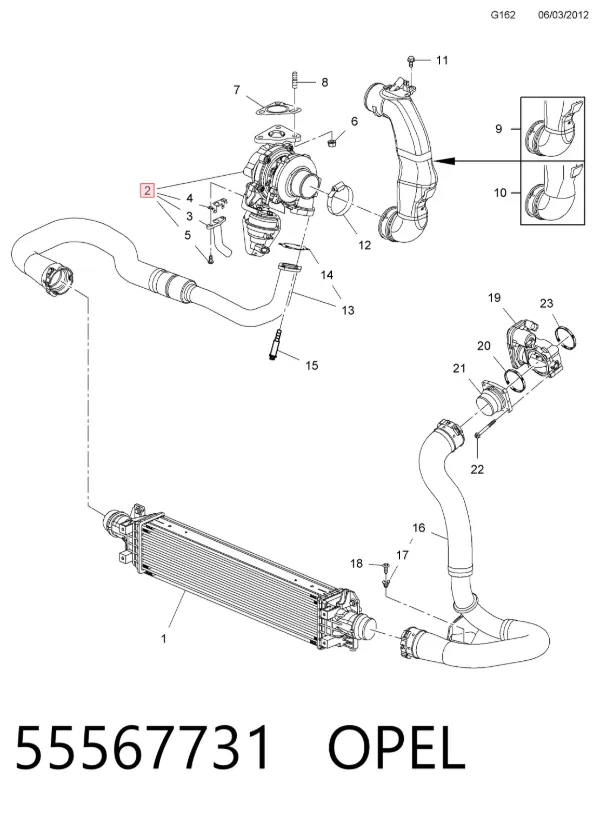 Turbocompresor 55567731 Opel