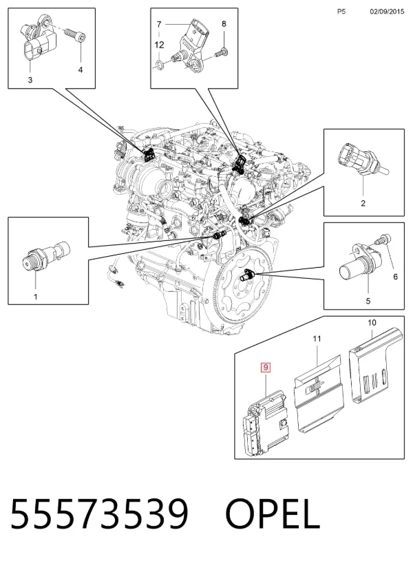 ECU 55573539 Opel