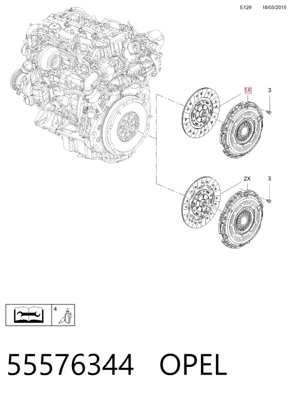 Embrague 55576344 Opel
