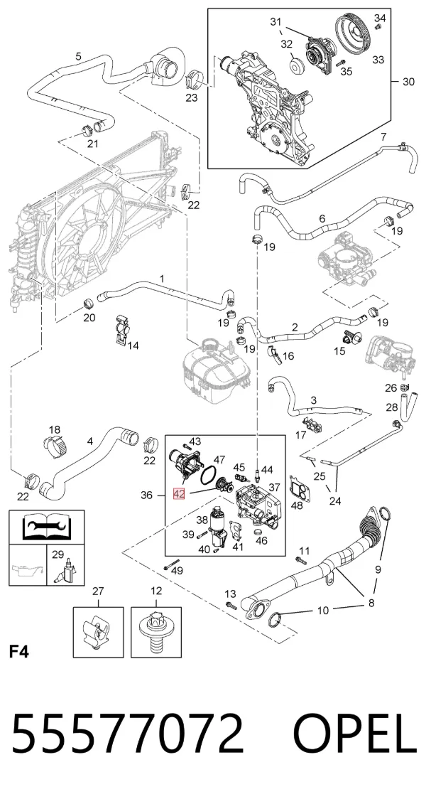 Termostato 55577072 Opel