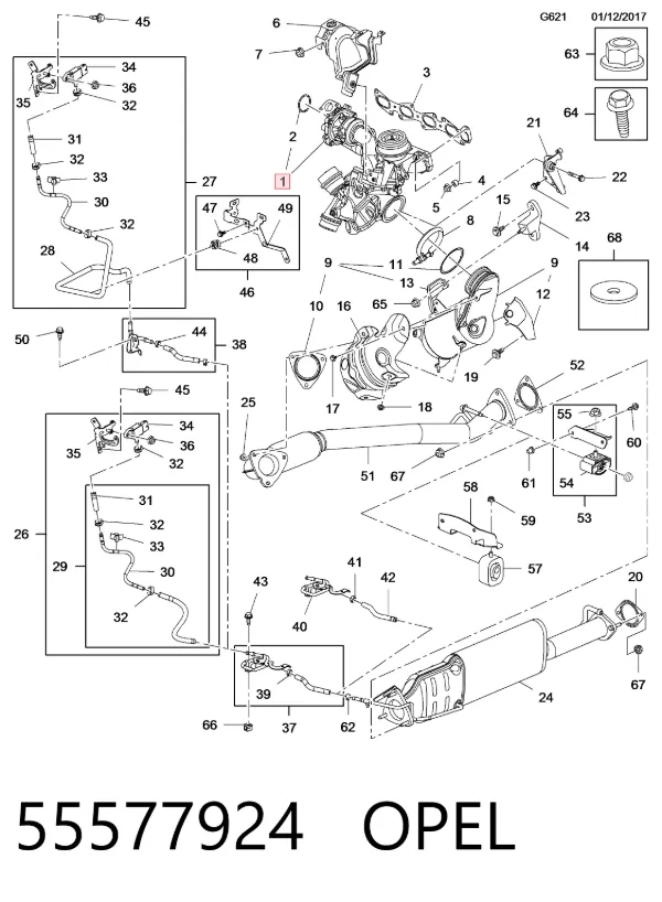 Turbocompresor 55577924 Opel