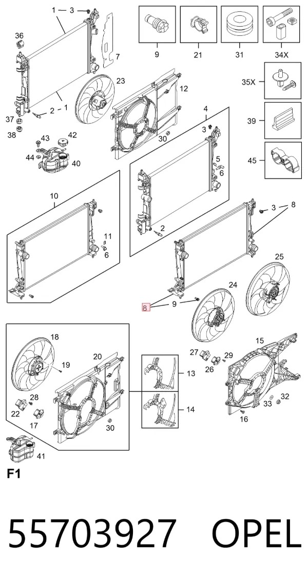 Radiador 55703927 Opel