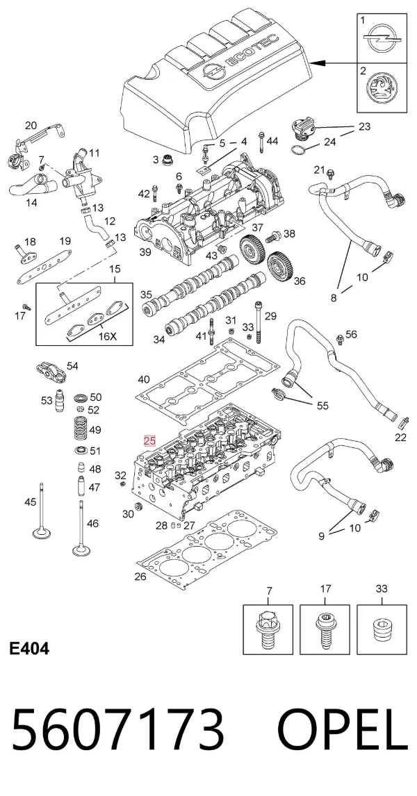 Culata 5607173 Opel