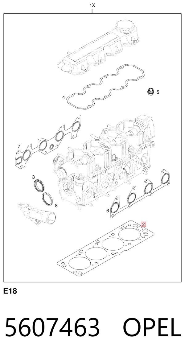 Junta de culata 5607463 Opel