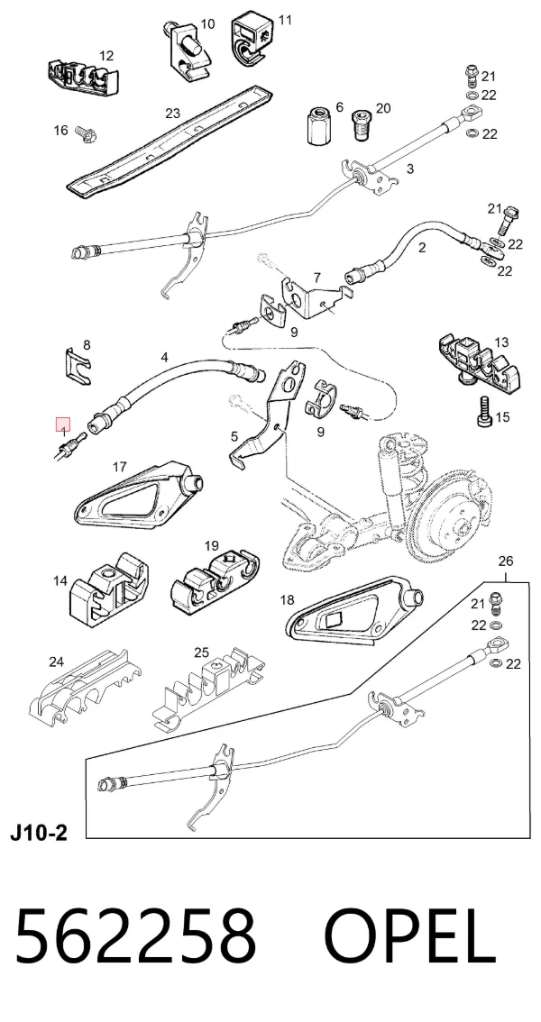 Tubo de freno en rollo 562258 Opel