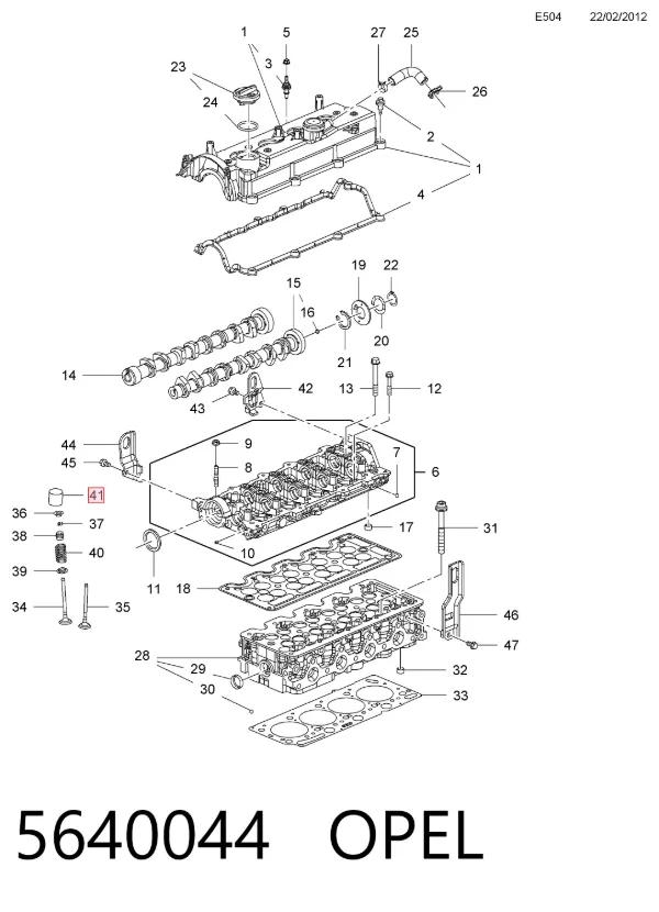 Taqués hidráulicos 5640044 Opel
