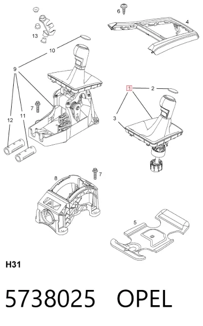 Palanca de cambios OPEL 5738025