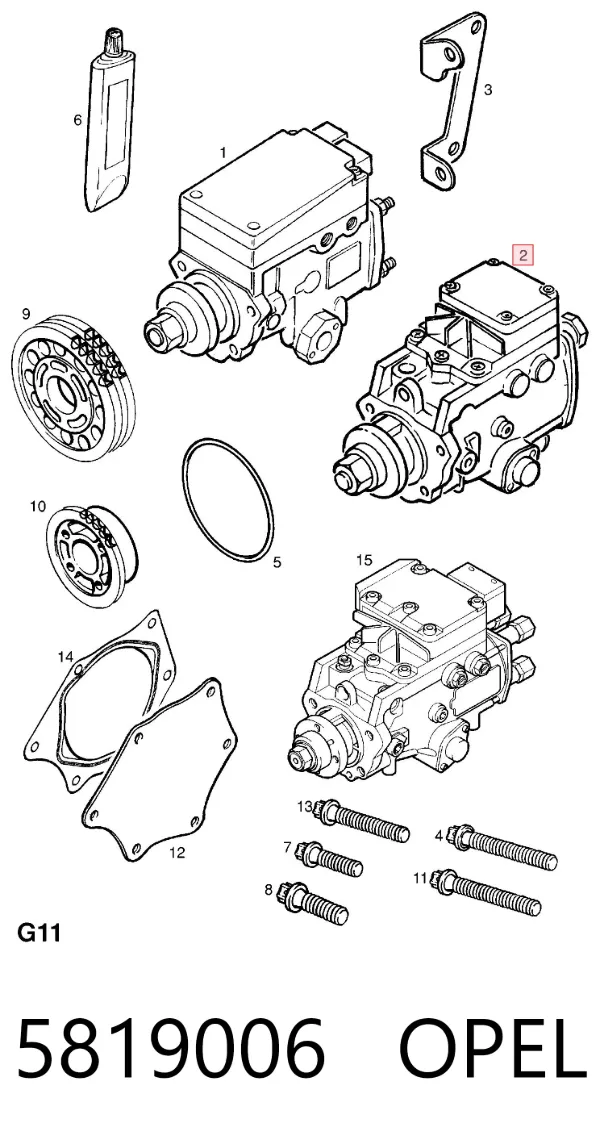 Bomba inyectora 5819006 Opel