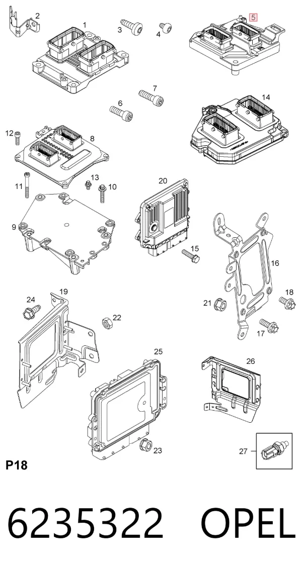 ECU 6235322 Opel