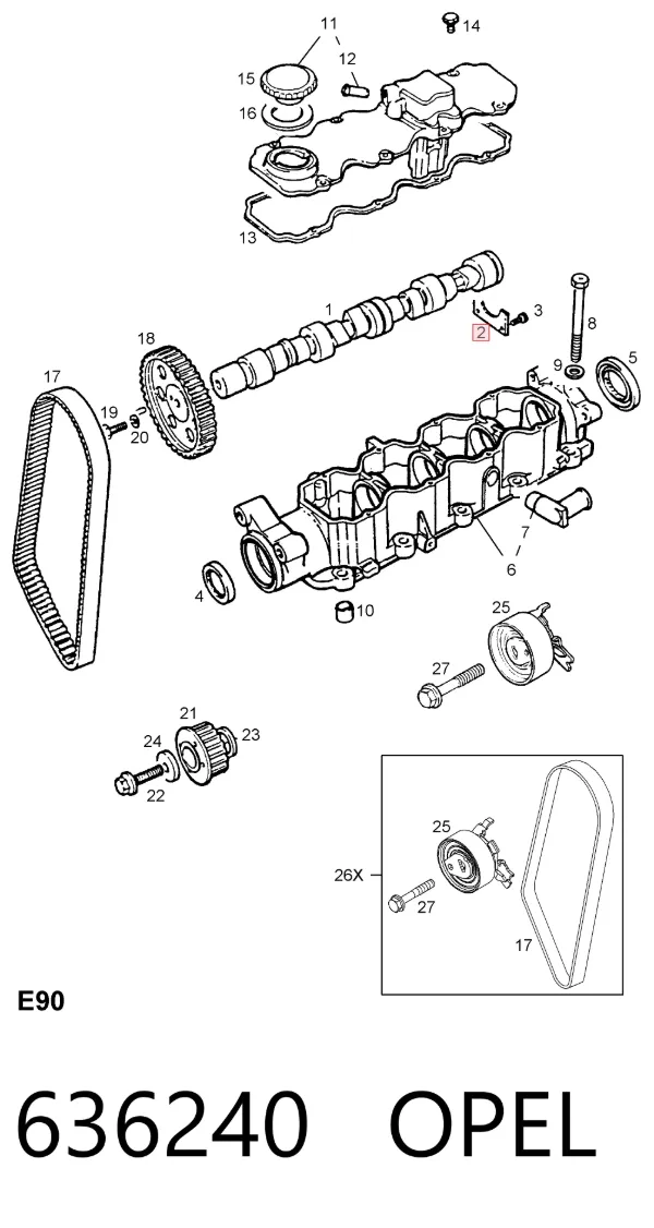 Árboles de levas 636240 Opel