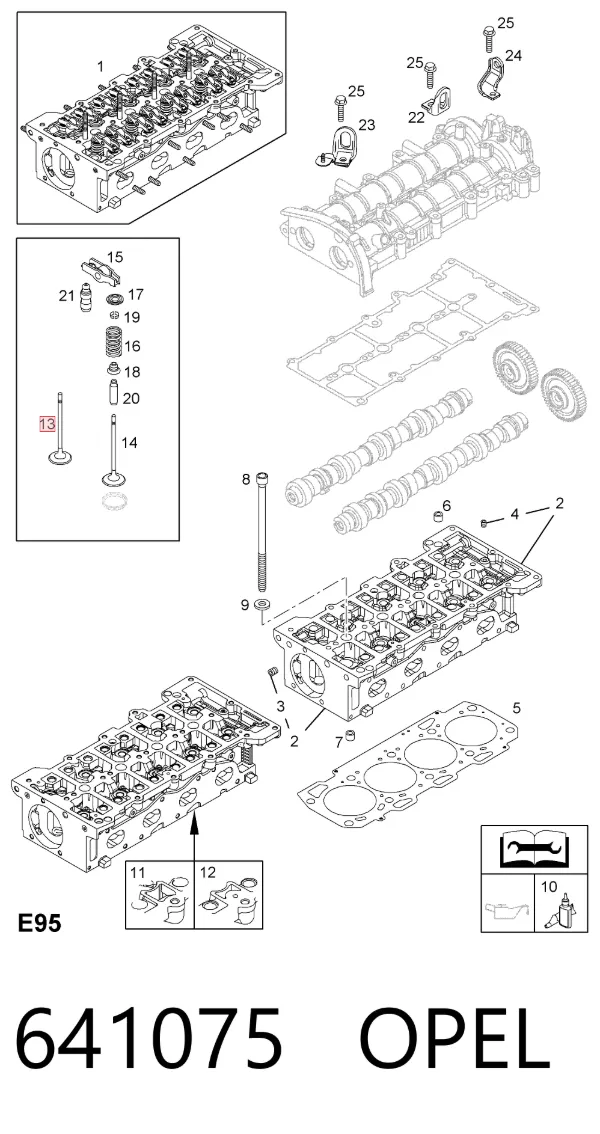 Válvulas de admisión 641075 Opel