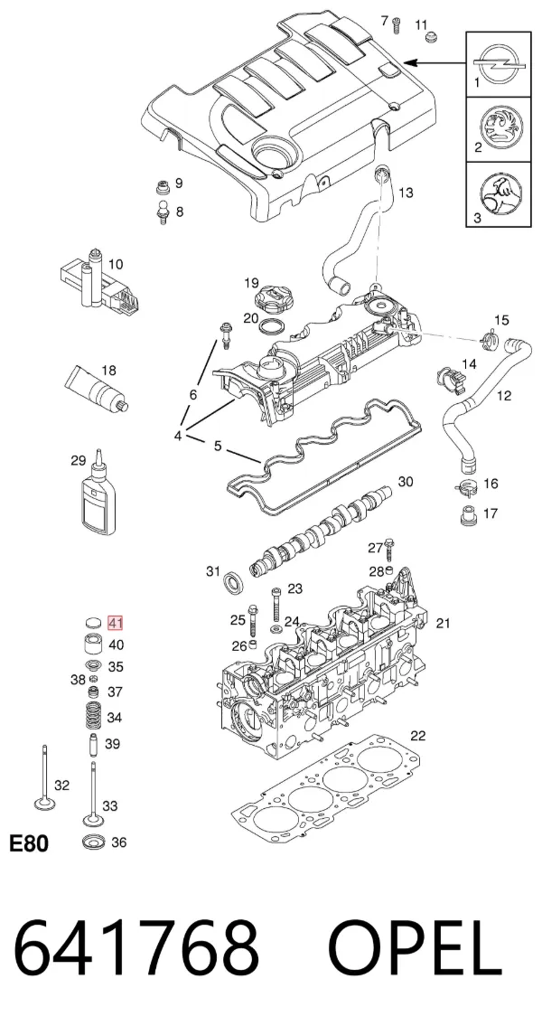 Arandela de ajuste 641768 Opel