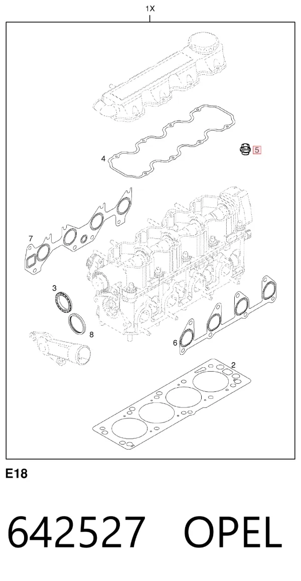 Retenes de válvulas 642527 Opel
