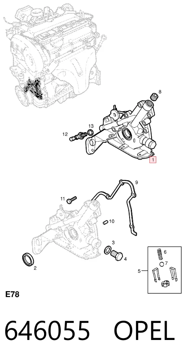 Bomba De Aceite 646055 Opel