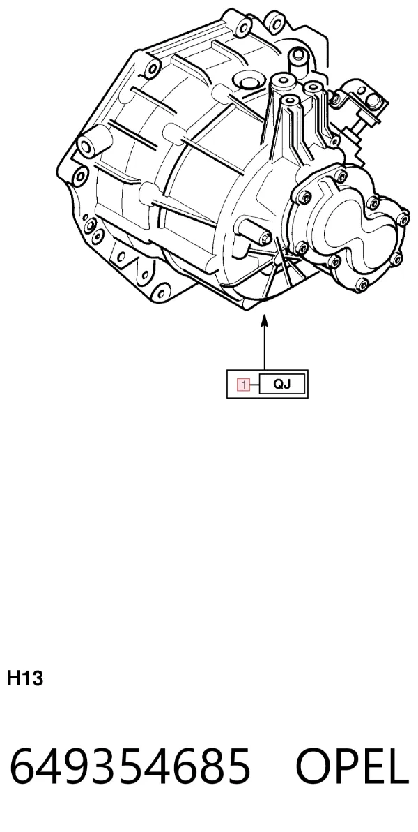 Caja de cambios 649354685 Opel
