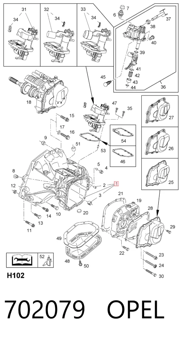 Caja de cambios 702079 Opel
