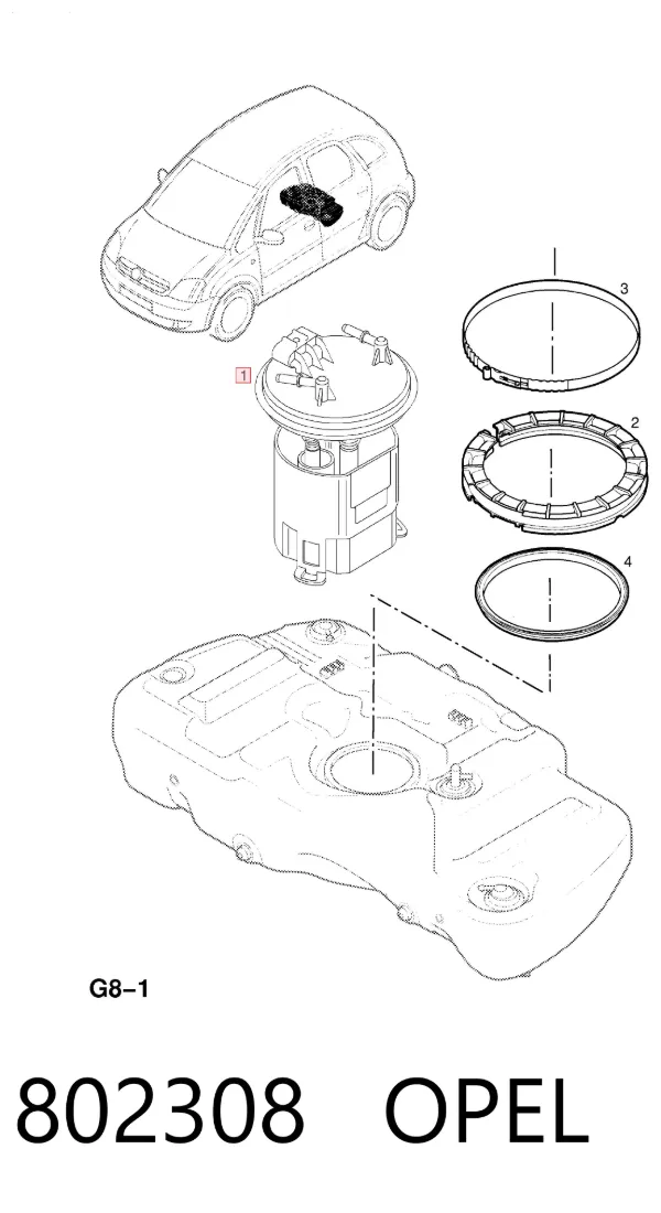 Bomba de gasolina 802308 Opel