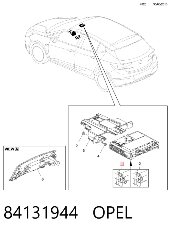 Unidad de control de navegación 84131944 Opel