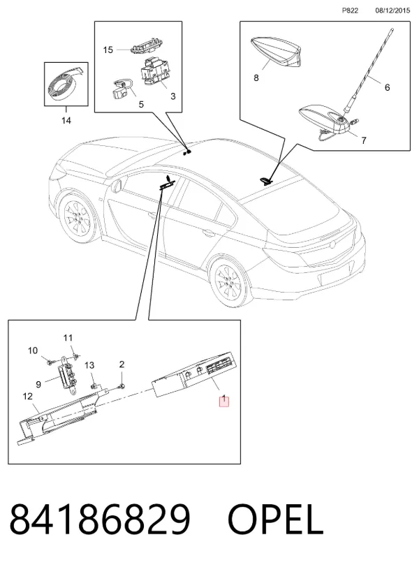 Cable de freno de mano trasero izquierdo 84186829 Opel