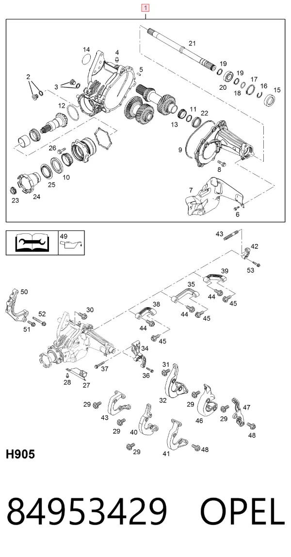 Caja de transferencia 84953429 Opel