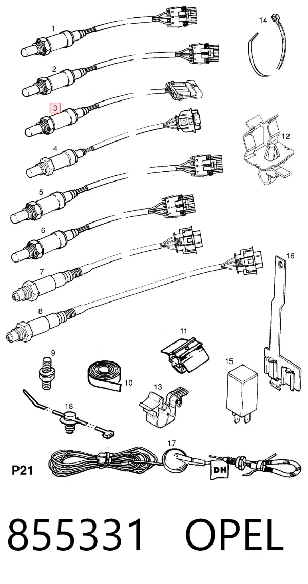 Sonda lambda 855331 Opel