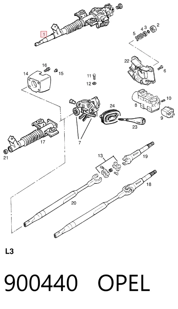Columna dirección 900440 Opel