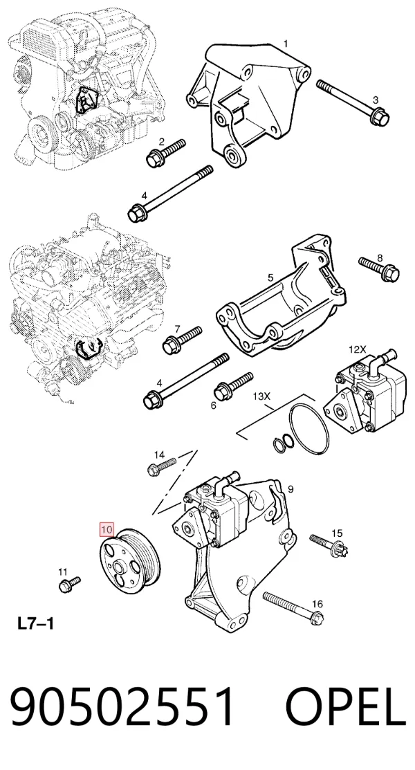 Bomba de dirección 90502551 Opel