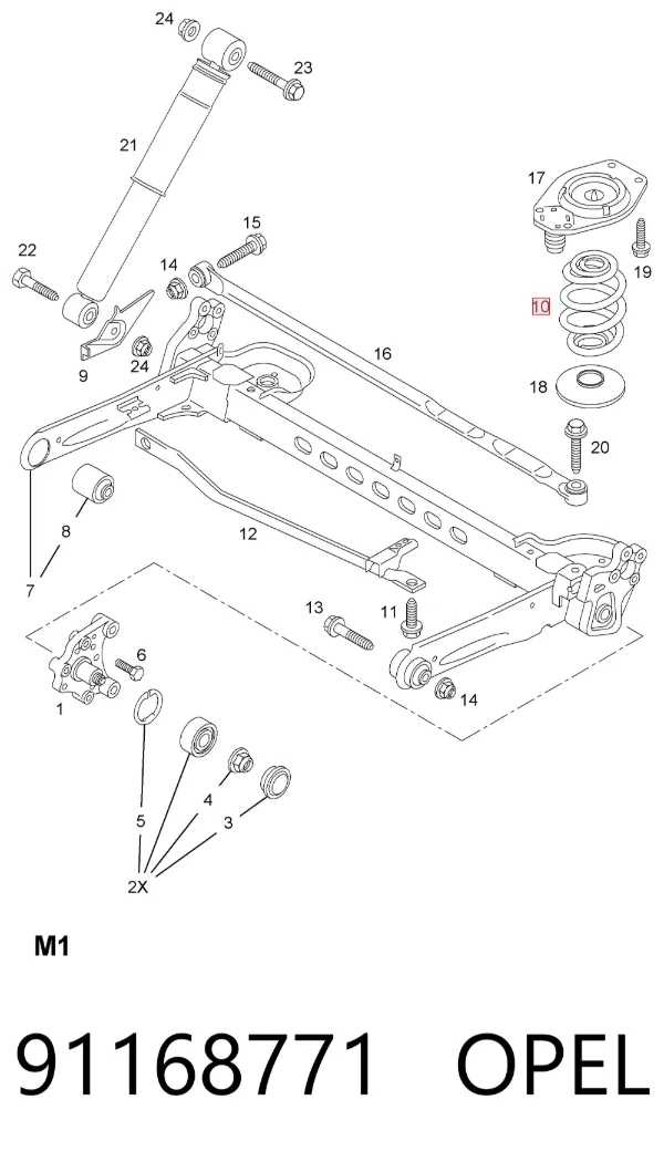 Muelle 91168771 Opel