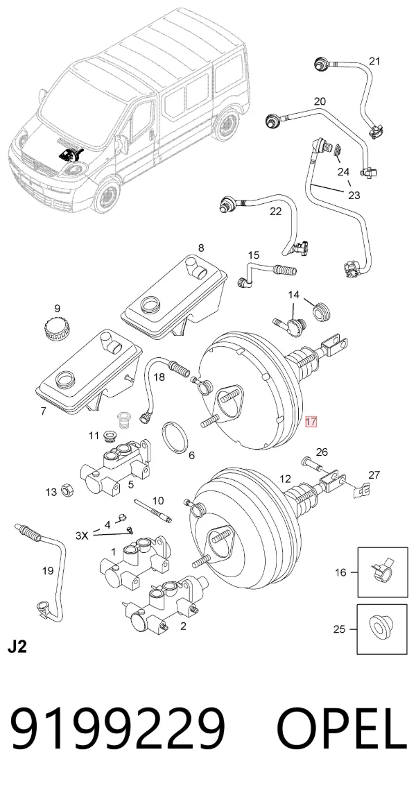 Servofreno 9199229 Opel