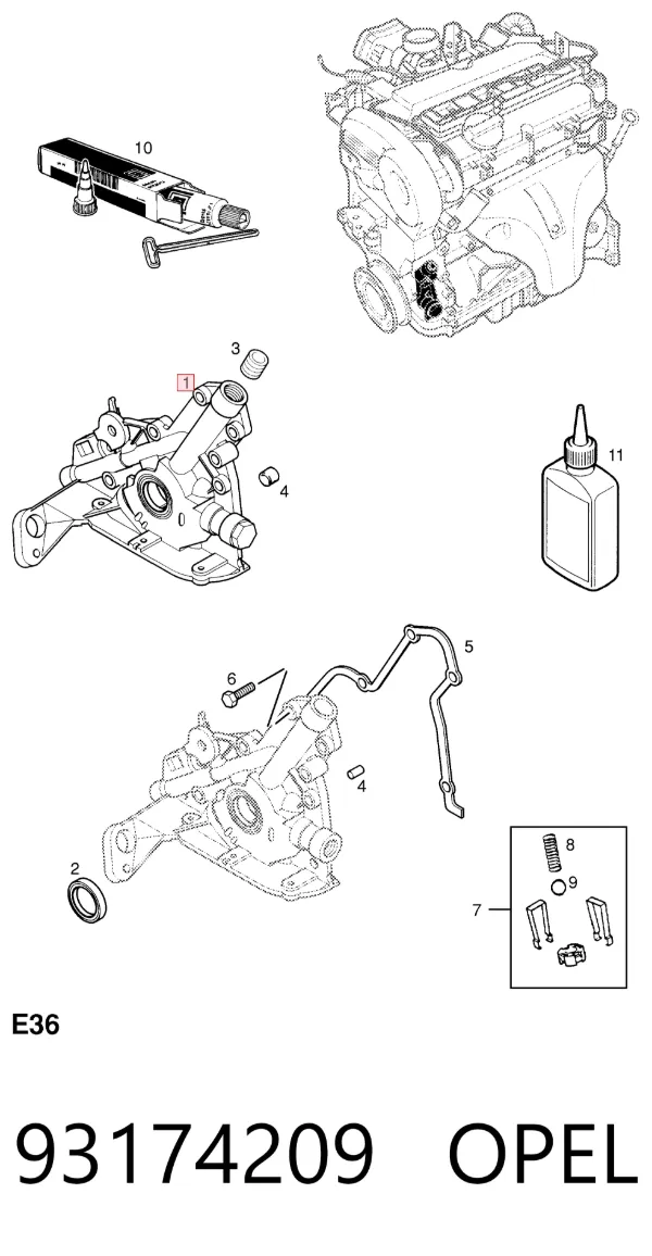 Bomba De Aceite 93174209 Opel