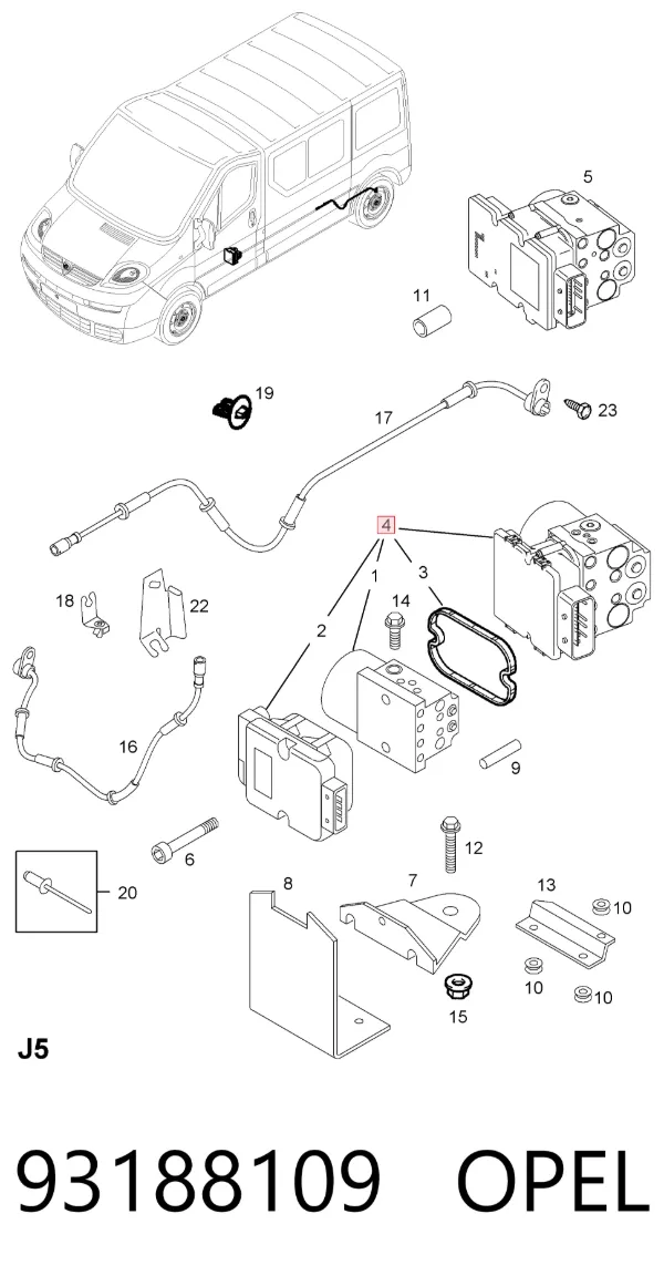 Módulo ABS Opel Vivaro A