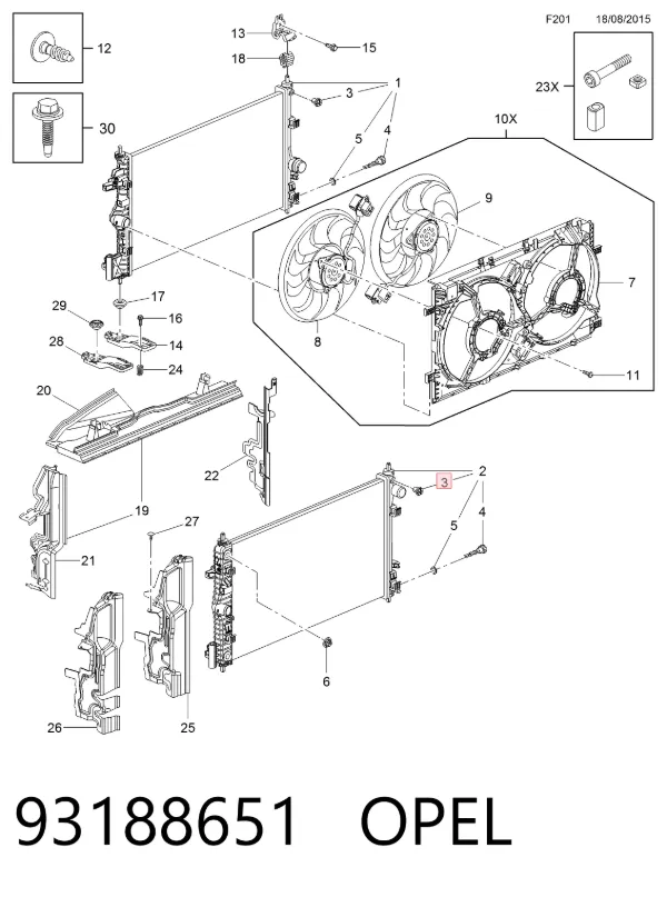 Válvula de drenaje del radiador de refrigeración 1304846 General Motors