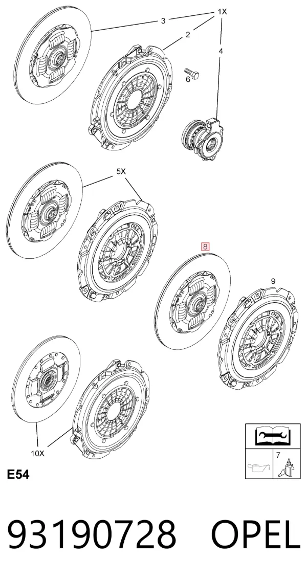 Embrague 93190728 Opel
