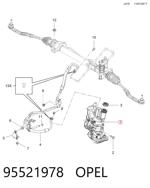 Bomba de dirección 95520975 General Motors