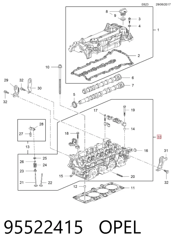 Culata 95522415 Opel