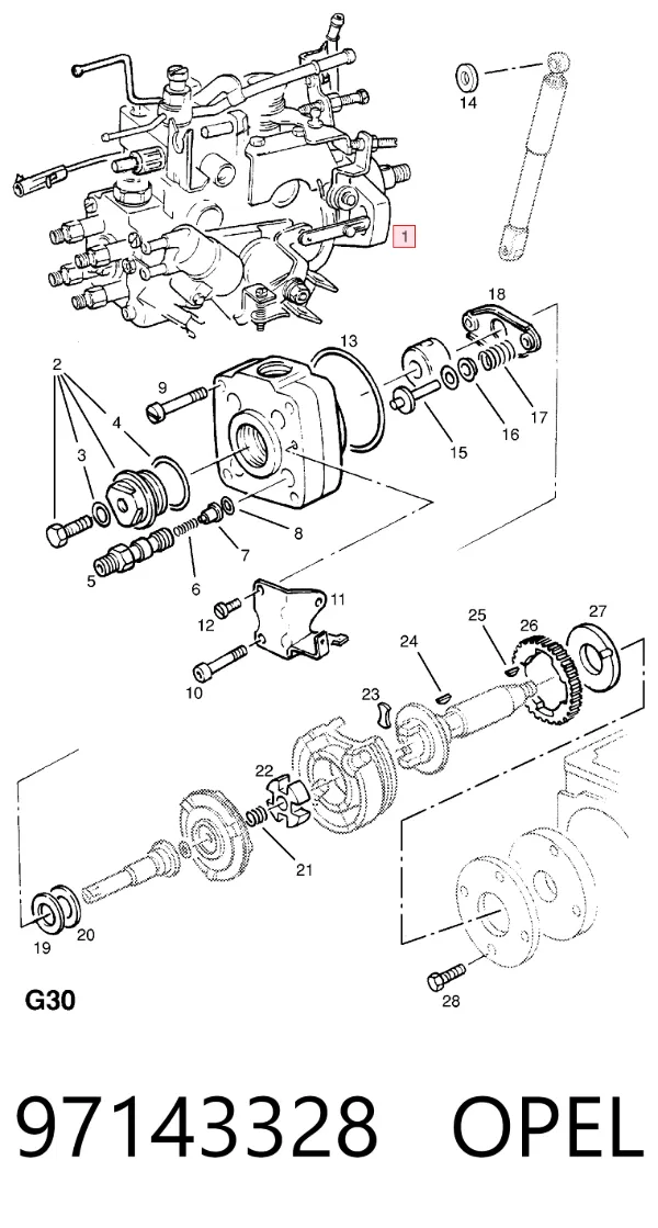 Turbocompresor 97143328 Opel