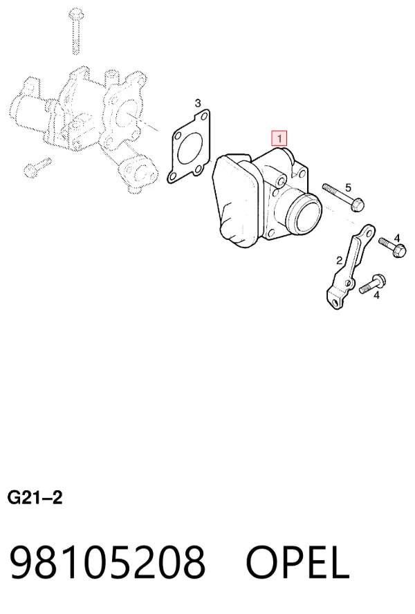 Cuerpo de mariposa 98105208 Opel