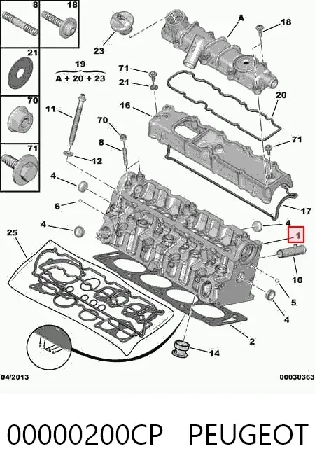 Culata 00000200CP Peugeot/Citroen