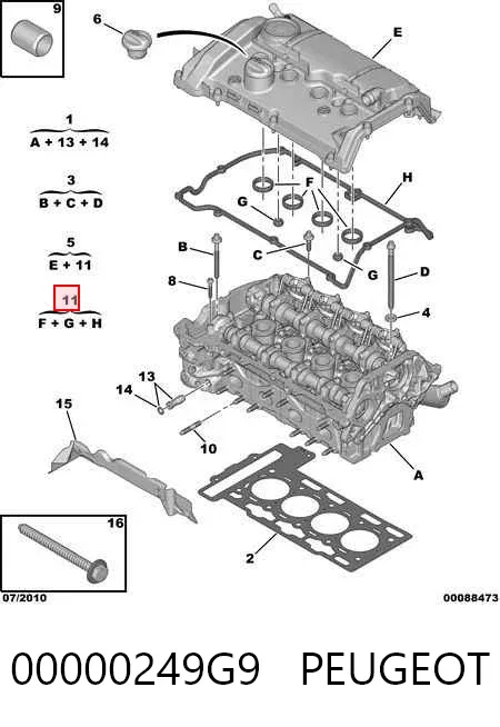 Junta tapa de balancines 00000249G9 Peugeot/Citroen