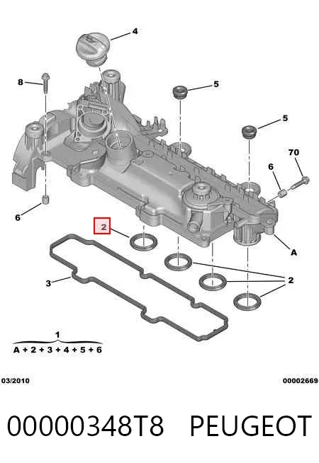Junta de colector de admisión 00000348T8 Peugeot/Citroen